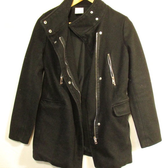 Bershka black wool-blend coat - Picture 4 of 5